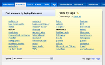 picture of open tags tab